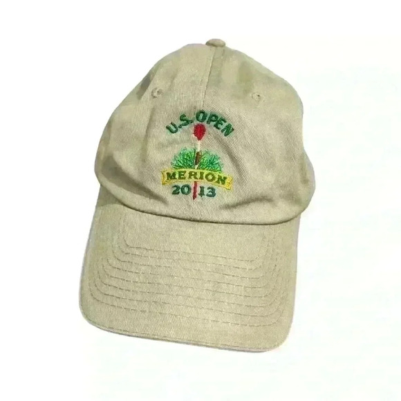 2013 U.S. Open Merion Golf Hat - USGA Member Edition - Tan, Adjustable, Vintage - Picture 1 of 6